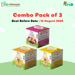 (Combo Pack Of 3) Erio Little Teeny Fruits Freeze - Dried Fruits 30g (4 Sachets x 7.5g)