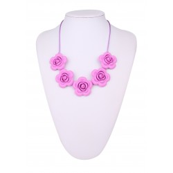 Baby Moo Teething Necklace (Rosy)