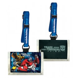 Transformers Prime Balck 2 Fold Wallet With Strap