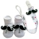 Bumble Bee Baby Pacifier Clip with Socks Set (Moustache) (XLA0011)