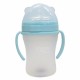 BabyBaby2U BLUE Full Silicone w/ Temperature Sensor Feeding Bottle 180ml