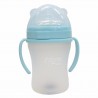 BabyBaby2U BLUE 260ml (L) Full Silicone w/ Temperature Sensor Feeding Bottle