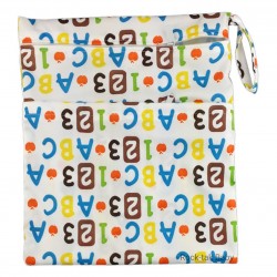 Wetbag with 2 Compartments (Printed)  123, ABC
