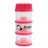 PUKU 3 Layers Extra Large Independet Milk Powder Dispenser Formula Baby Infant Container Portable Box Case 100ml Pink  
