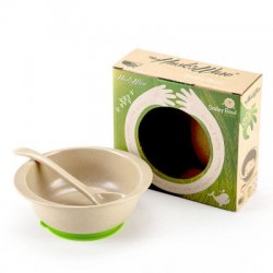 Rice Husk Baby Smiley bowl + silicone with Spoon (Husk's Jr)
