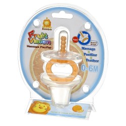 Simba Fruit Vision Round Shape Massage Pacifier (0 Months+) (Orange)
