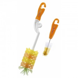 Simba Rotary Silicone Bristle Bottle Brush (Orange)