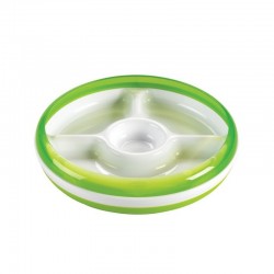 OXO TOT Divided Plate With Removable Ring - Green