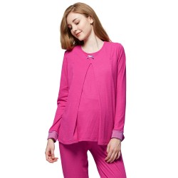 Mamaway Cotton Candy ​Maternity & Nursing Pajamas/ Sleepwear Set (PINK)