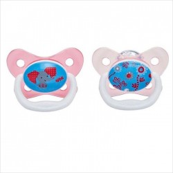 Dr Brown's Prevent Butterfly Shield Pacifier - Stage 2 (6 - 12M) Pink, 2 Pack