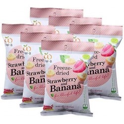 Wel.B Freeze Dried Strawberries & Banana Bundle (6 packets)