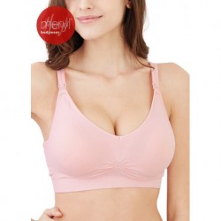 Mamaway Responsive Antibacterial Seamless Maternity & Nursing Bra (Pink)