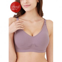 Mamaway Responsive Antibacterial Seamless Maternity & Nursing Bra ( Purple)