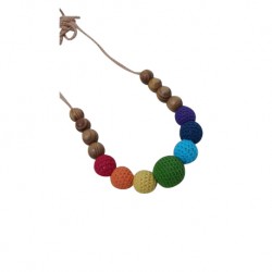 Yomommies Sullivan Wood Teether or Pacifier Clip