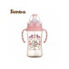 Simba Dorothy Wonderland PPSU Bottle[Handle+Auto Straw]-Wide Neck 270ml-Pink
