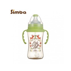 Simba Dorothy Wonderland PPSU Bottle[Handle+Auto Straw]-Wide Neck 360ml (Green)