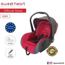 Sweet Heart Paris Baby Car Seat (Red) with Adjustable Canopy