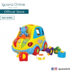 Iguana Online SMART BUS Cartoon Animal Doll and Shape Changing Geometry Kits Baby Educational Toys