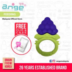 Korea Ange Grape Teething Ring with Soft Sensory BPA Free Silicone
