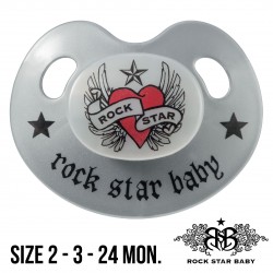 Rock Star Baby Silicone Pacifiers Ortho - HEART & WINGS