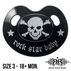 Rock Star Baby Silicone Pacifiers Ortho - PIRATE size 3