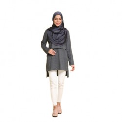 Mumsluv Madeena Nursing Tunic (Dark Grey)