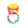 Teether Joy Fries Teething Ring (Pastel)