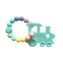 Teether Joy Pastel Duo Ring (Mint Train)