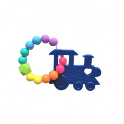 Teether Joy Vibrant Duo Ring - Blue Train