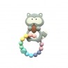 Teether Joy Pastel Duo (Grey Raccoon Ring)