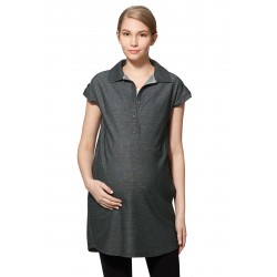 Mamaway Cool Dry Polo Maternity & Nursing Dress (Black)