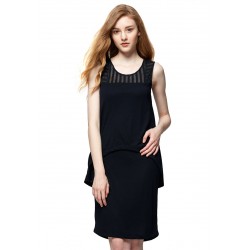 Mamaway Maternity & Nursing Two Tiered Dress (Black)