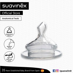 Suavinex BPA Free Wide Neck Feeding Bottle Size 2 Medium Flow Anatomical Silicone Teat Replacement x
