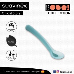 Suavinex Boo Collection BPA Free Soft and Flexible Spoon For Sensitive Gums (Blue)