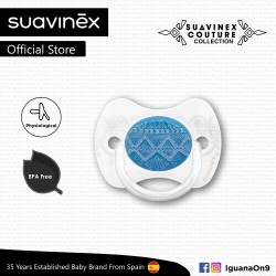 Suavinex Couture Collection BPA Free 0 - 4 Months Physiological Soother Pacifier (Blue)