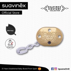 Suavinex Couture Collection BPA Free Premium Soother Pacifier Clip (Light Purple)