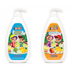 Mu'min Junior Mandian Berbuih 750ml - Mangga & Guava & Mu'min Junior Syampu Susu 750ml - Mangga & Epal-Bundle