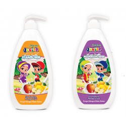 Mu'min Junior Mandian Susu 750ml - Mangga & Epal & Mu'min Junior Syampu Susu 750ml - Mangga & Epal-Bundle