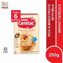 Nestle Cerelac Infant Cereals with Milk Rice and Mixed Fruits 250G (6 Months+)