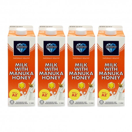 [Chilled] DiamondPure Milk with Manuka Honey 1L (4 Packets)