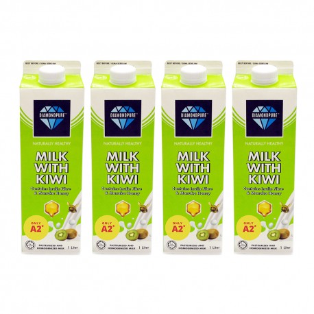 [Chilled] DiamondPure Milk with Kiwi 1L (4 Packets)