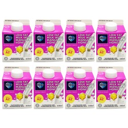 [Chilled] DiamondPure Low Fat Milk with Manuka Honey 300ml (8 Packets)