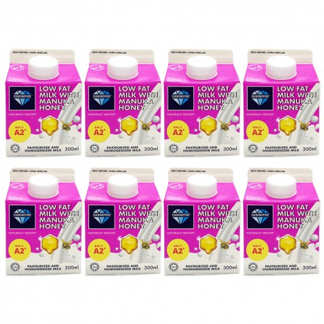 [Chilled] DiamondPure Low Fat Milk with Manuka Honey 300ml (8 Packets)