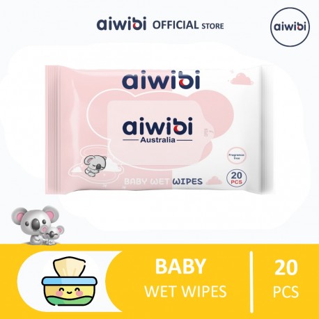 Aiwibi Premium Wet Wipes - Strawberry Mild  Fragrance (20pcs)