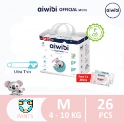 Aiwibi Ultra Slim Pant Diaper 19 - M 26pcs (Medium Pack)