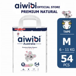 Aiwibi Premium Tape Diaper 02 - M 54pcs (Large Pack)