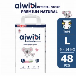 Aiwibi Premium Tape Diaper 02 - L 48pcs (Large Pack)