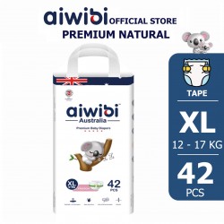 Aiwibi Premium Tape Diaper 02 - XL 42pcs (Large Pack)