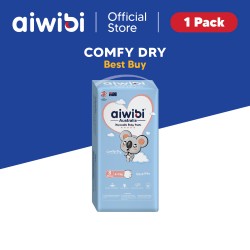 Aiwibi Comfy Dry Diapers Tape (S,M,L,XL) Single Pack