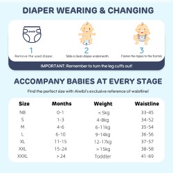Aiwibi Comfy Dry Diapers Tape (S,M,L,XL) Single Pack